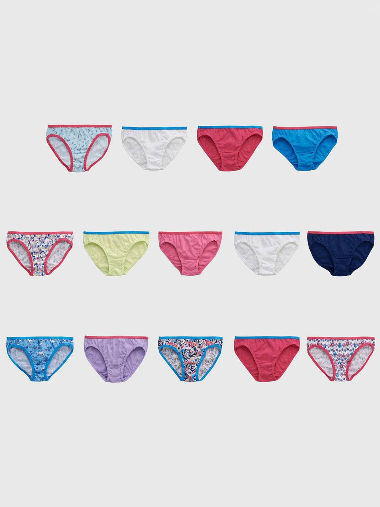 Kids Girl's 14 Pcs Underwear Bikinis Set,Multi