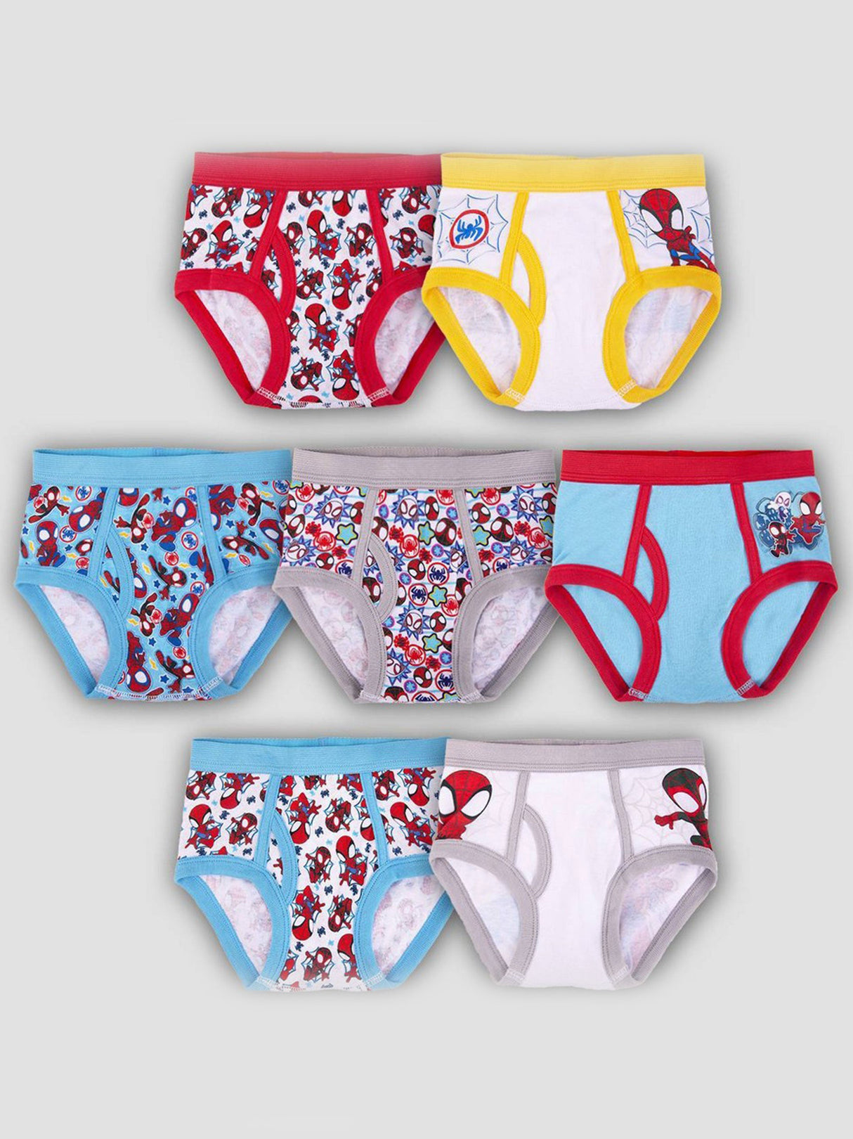 Kids Boy's 7 Pcs Graphic Printed Briefs Set,Multi