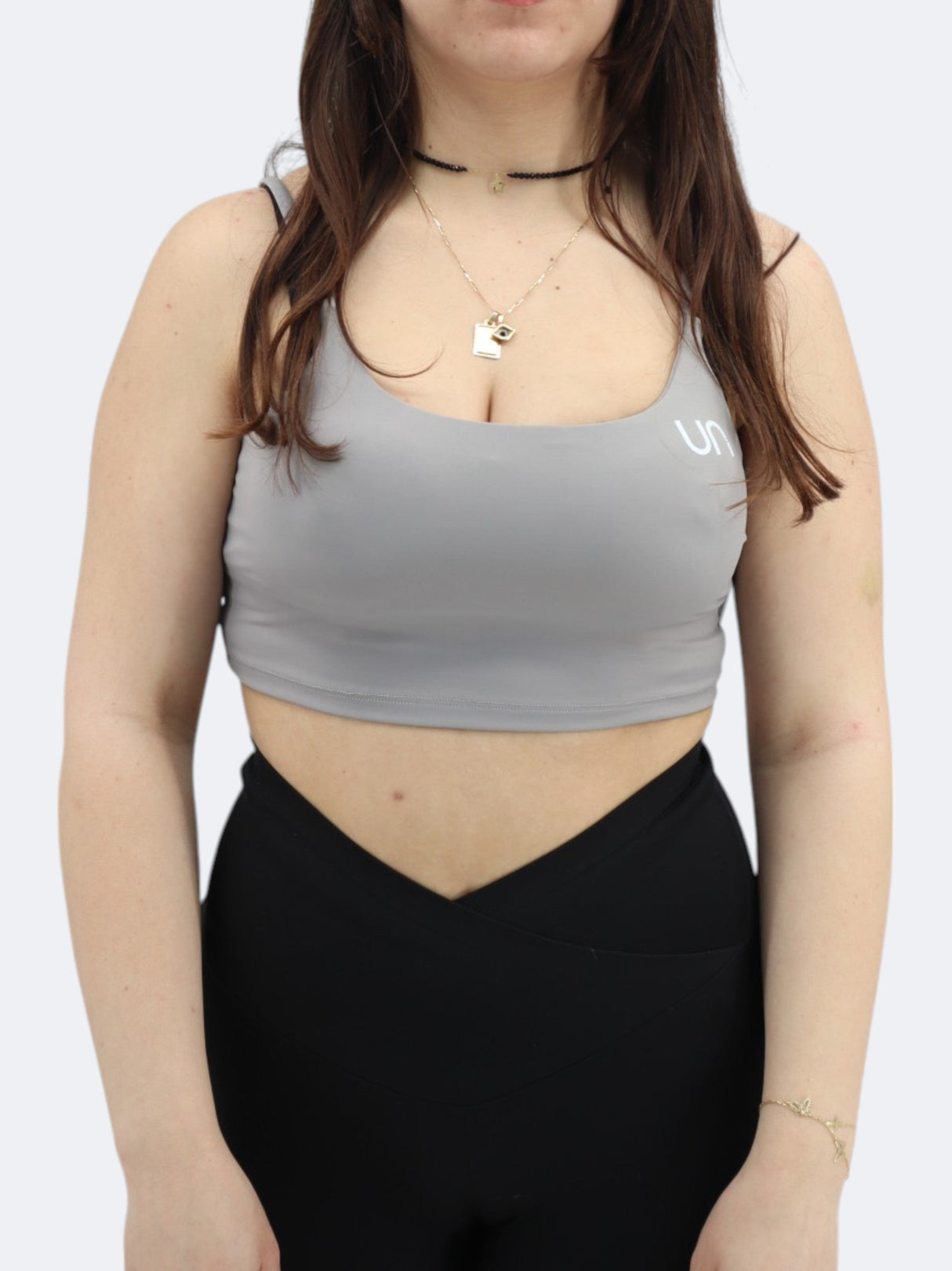 Women's Sports Cropped Top,Grey
