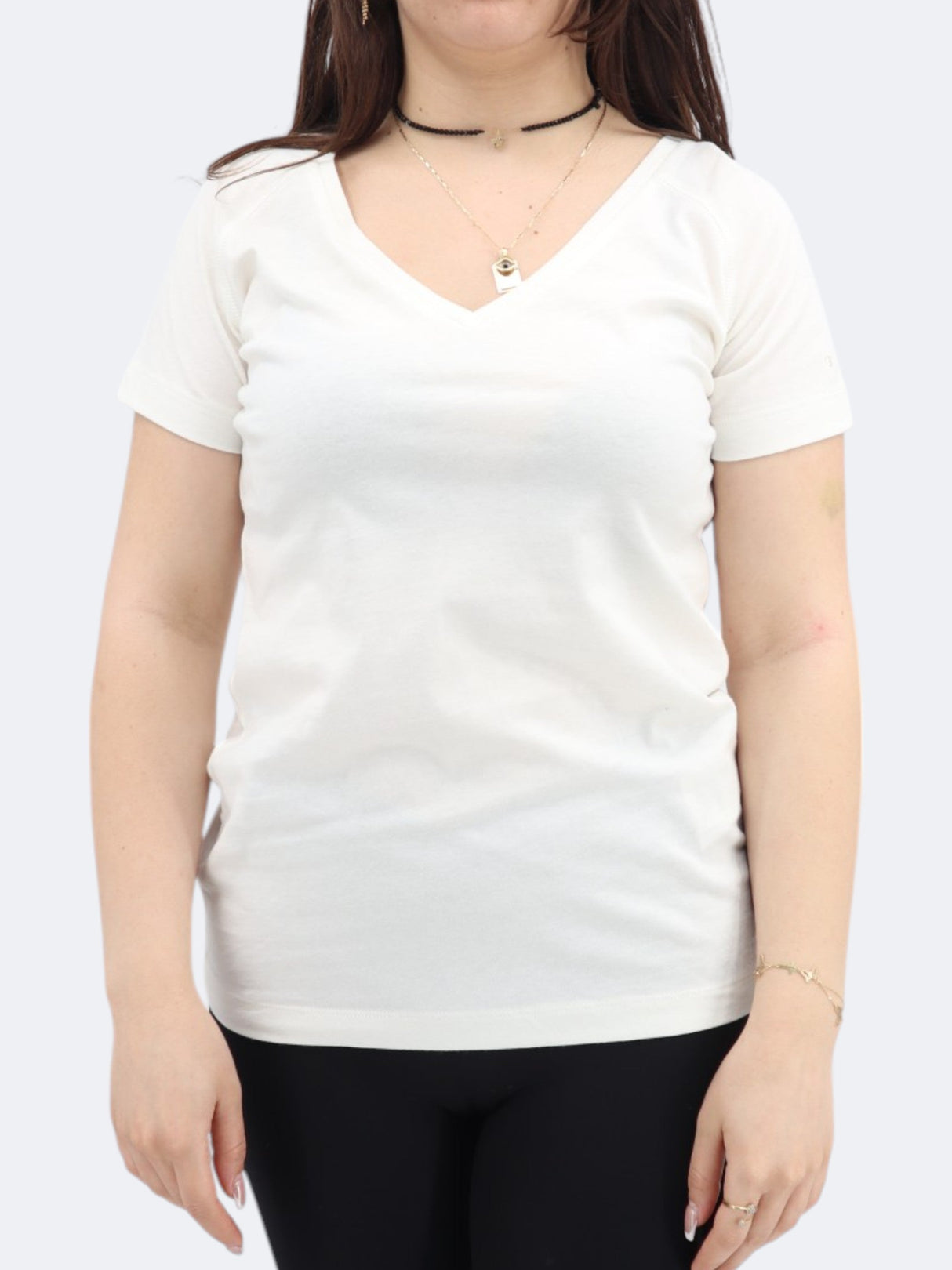Women's Plain T-Shirt,Off White