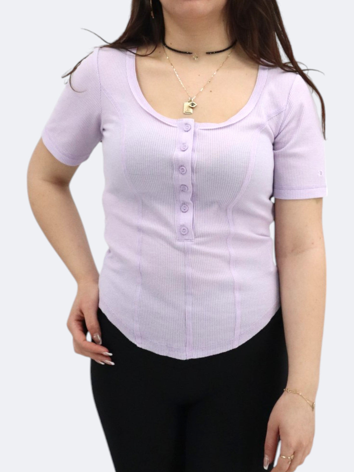 Women's Textured Top,Lilac