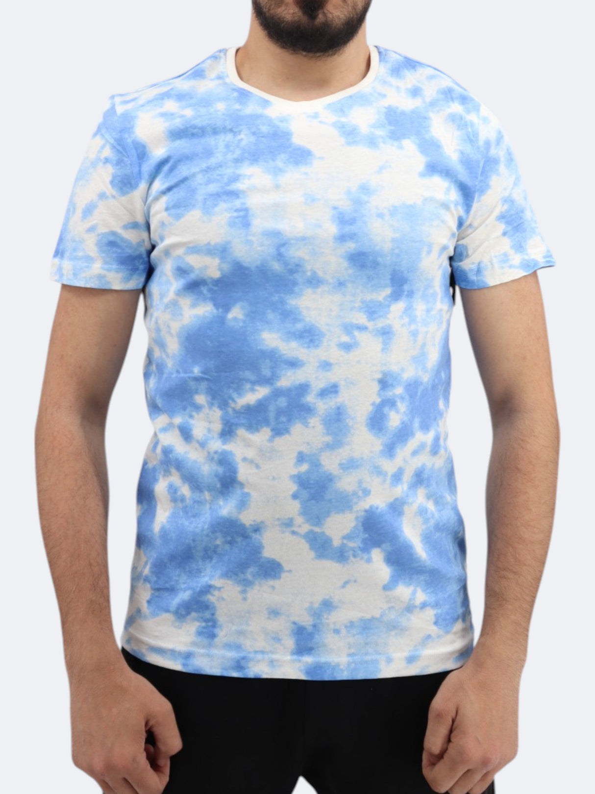 Men's Tie Dye T-Shirt,Blue/White