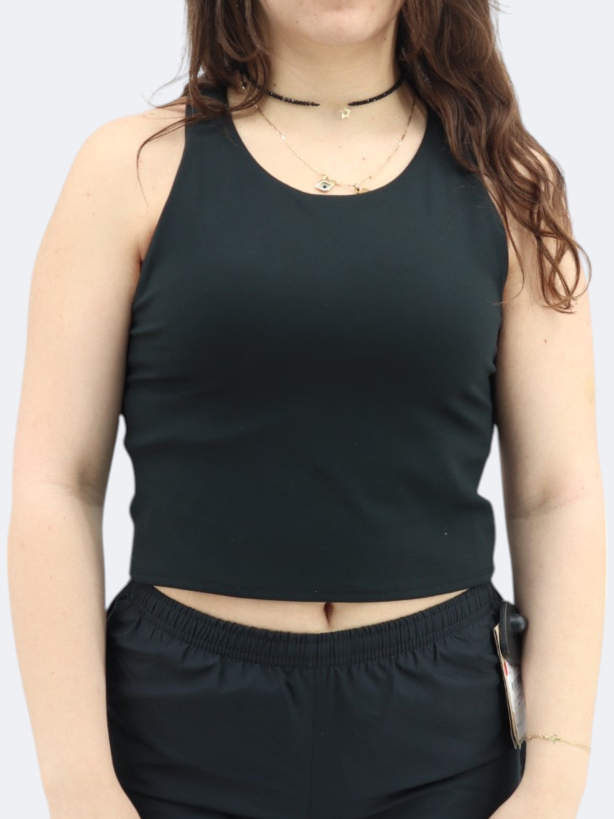 Women's Textured Tank Top,Black
