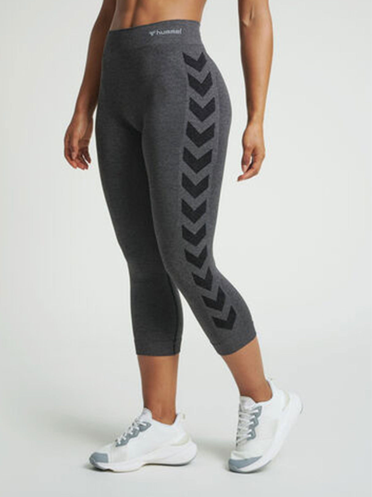 Women's Side Ribbed Leggings,Dark Grey