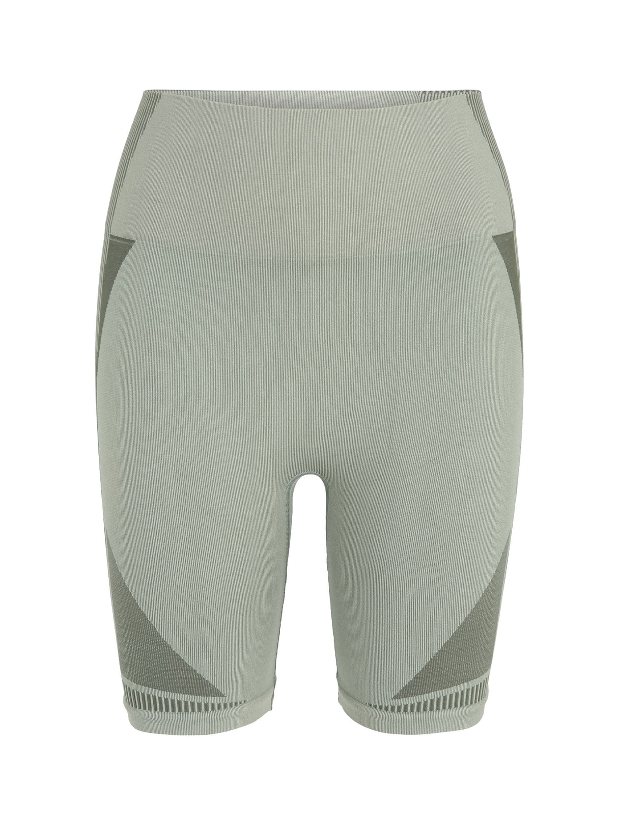 Women's Side Ribbed Short Leggings,Green