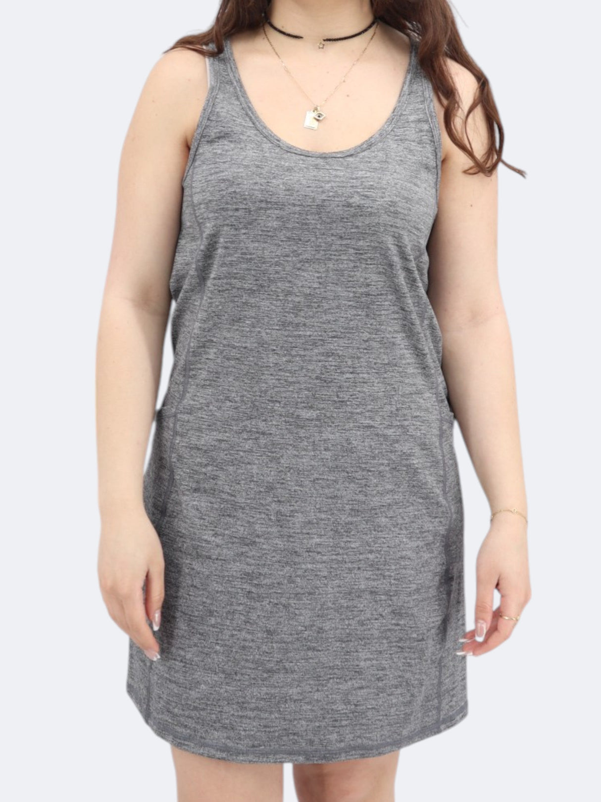 Women's Sports Tank Dress,Grey