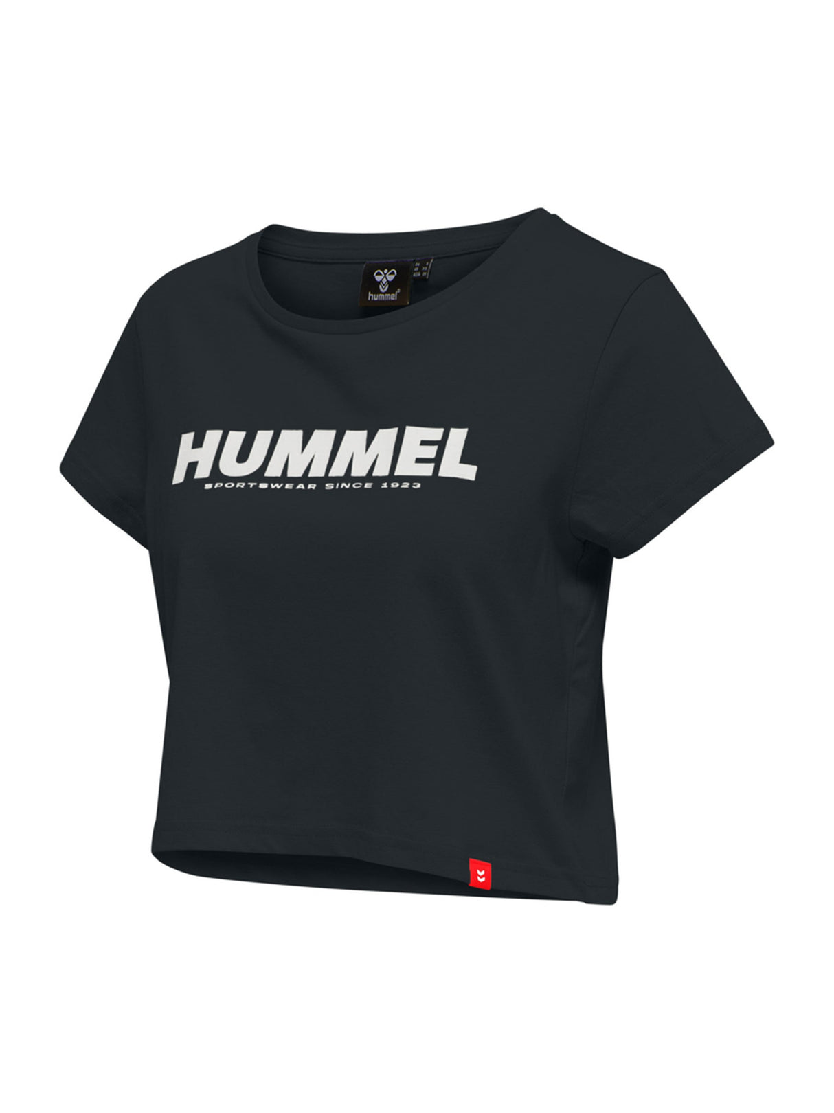 Women's Printed Cropped T-Shirt,Black