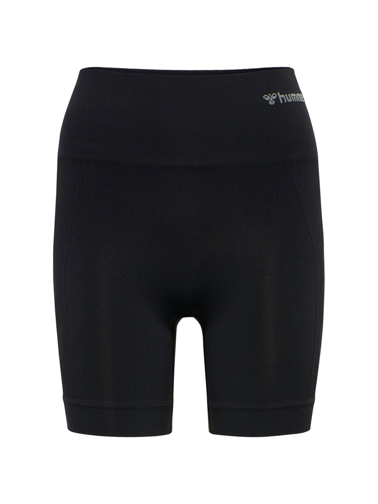 Women's Side Ribbed Short Leggings,Black