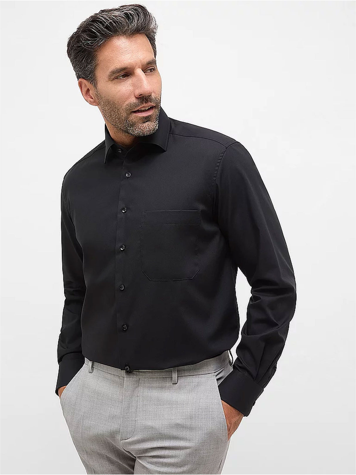 Men's Buttons Down Shirt,Black