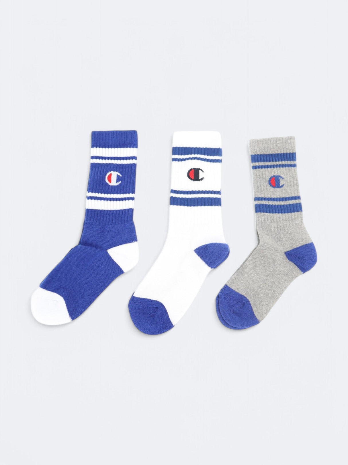 Kids Boy's 3 Pairs Brand Logo Printed Long Socks,Multi