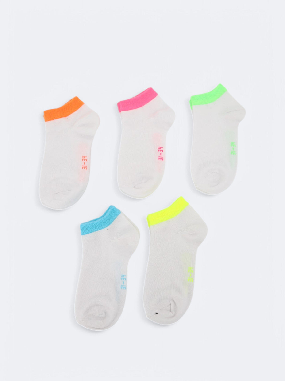 Kids Girl's 5 Pairs Plain Socks,White