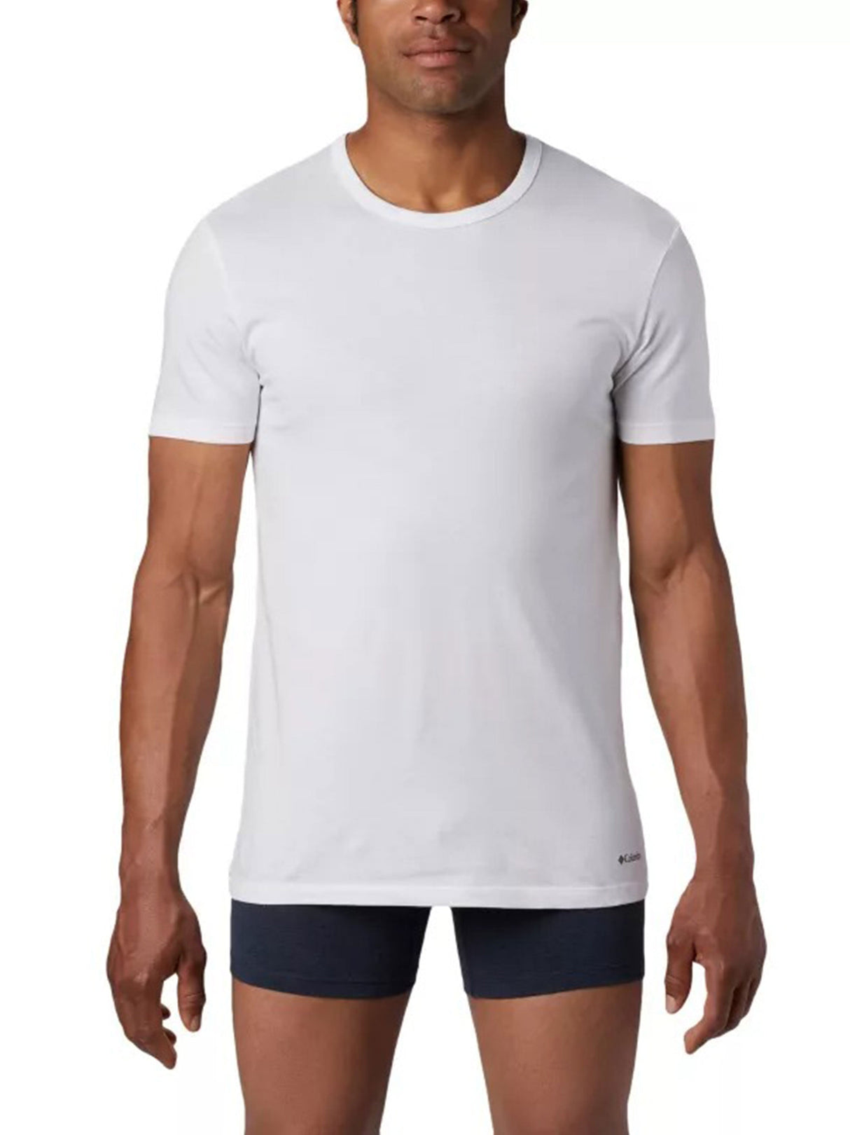 Men's 4 Pcs Plain Underwear T-Shirts,White
