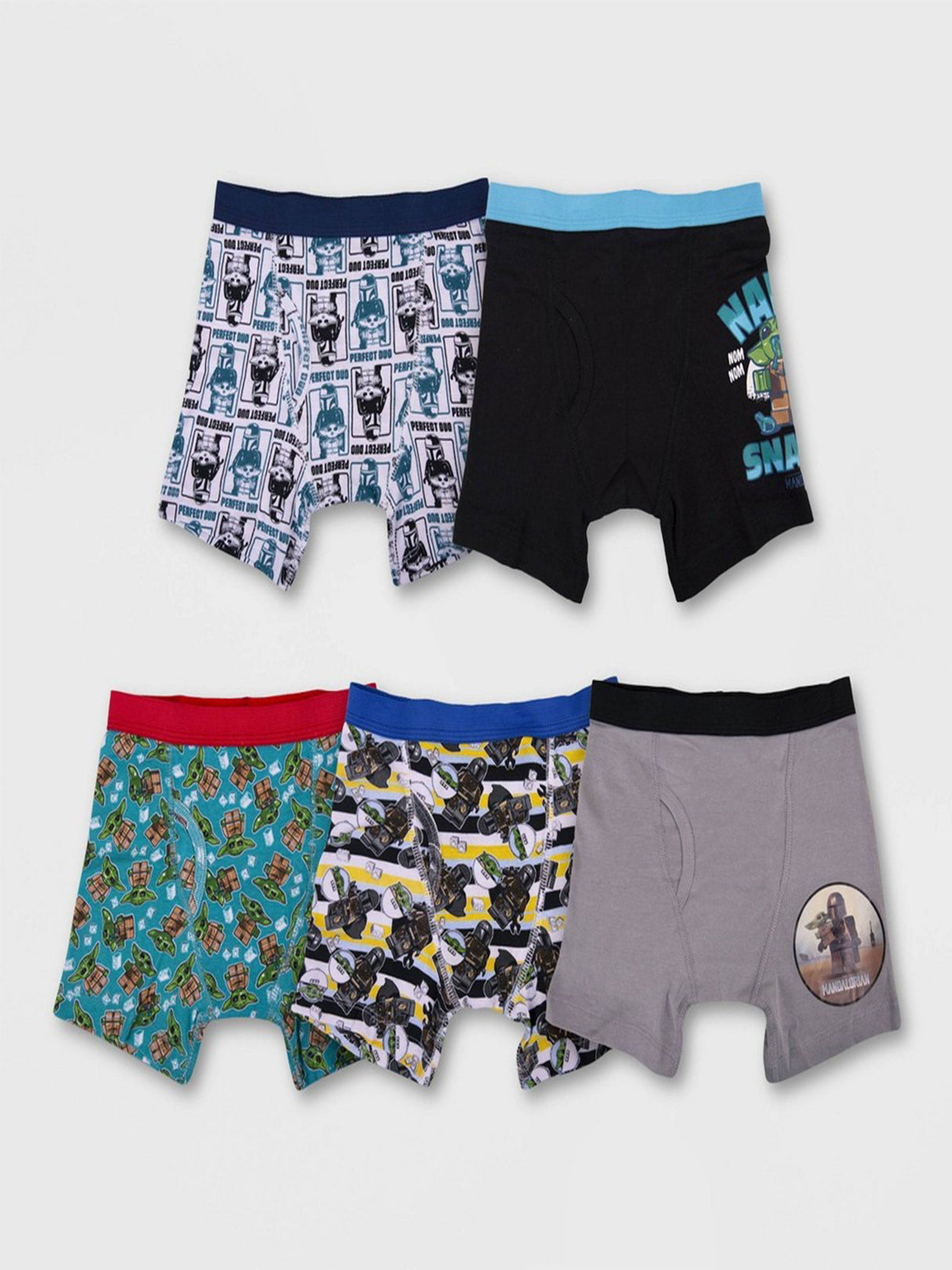 Image for Kid's Boy's 5 Pack Printed Boxer Briefs Set,Multi
