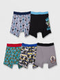 Image for Kid's Boy's 5 Pack Printed Boxer Briefs Set,Multi