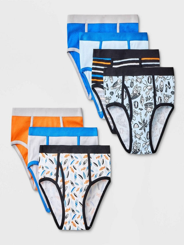Image for Kid's Boy's 7 Pack Printed Briefs Set,Multi