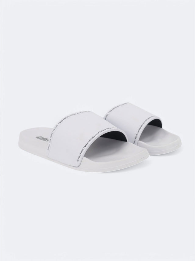 Image for Men's Printed Slippers,White
