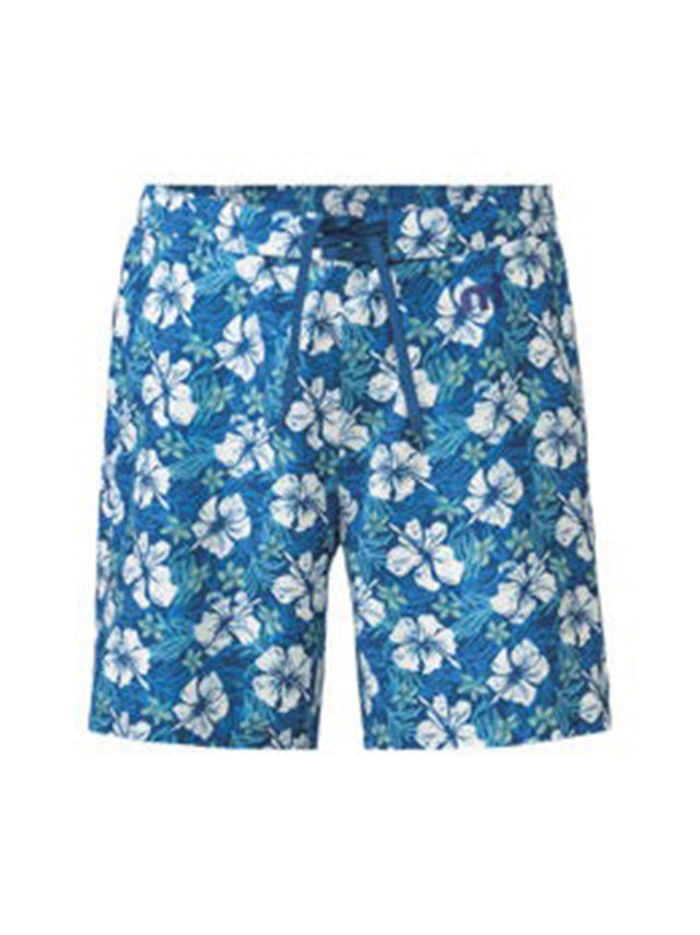 Image for Men's Floral Printed Swim Short,Blue
