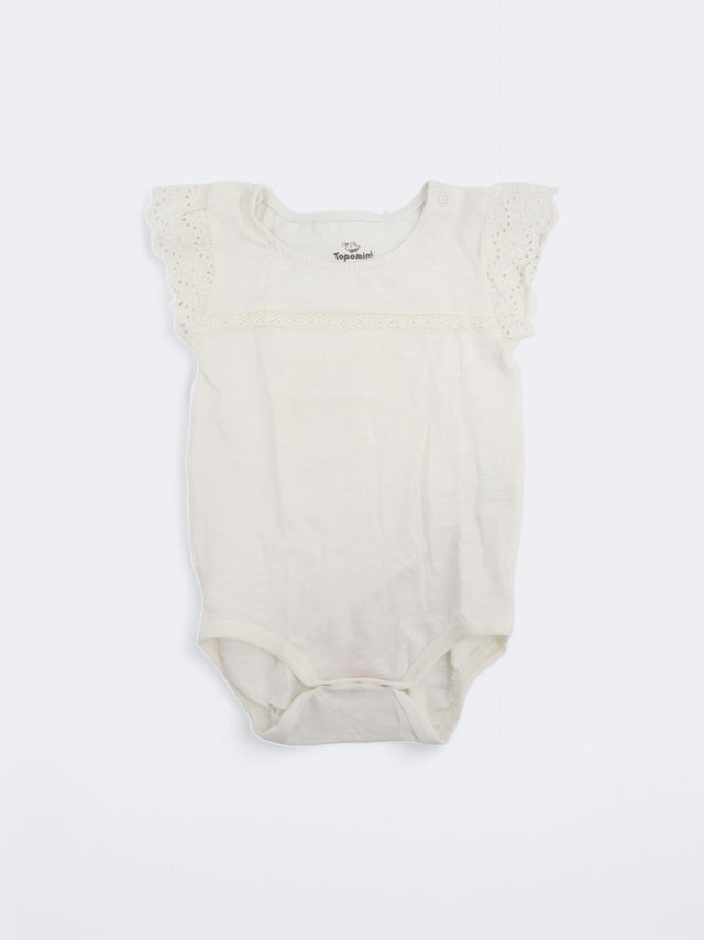 Image for Kid's Girl's Plain Bodysuit,White