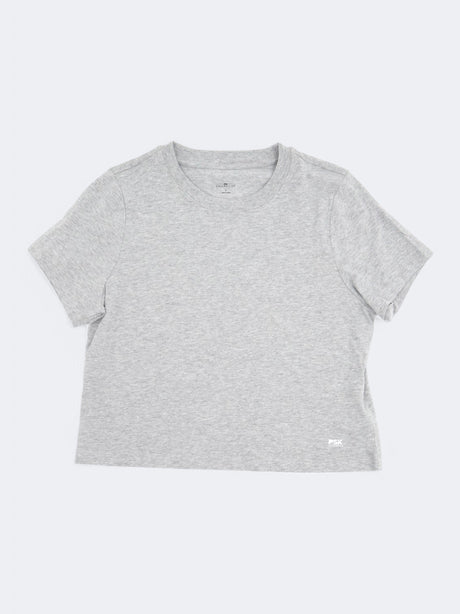 Image for Women's Brand Logo Printed T-Shirt,Light Grey