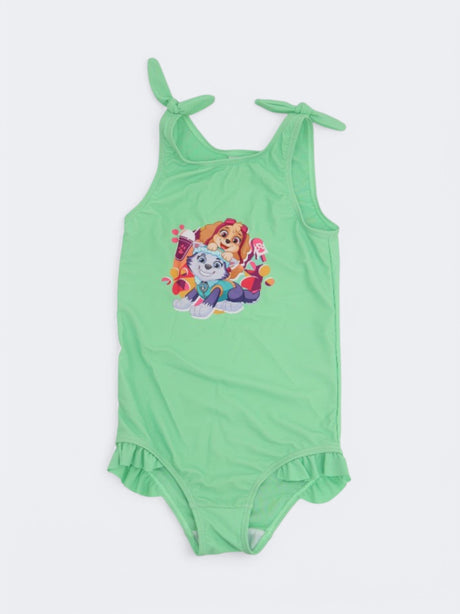 Image for Kid's Girl's Graphic Printed Swimsuit,Neon Green