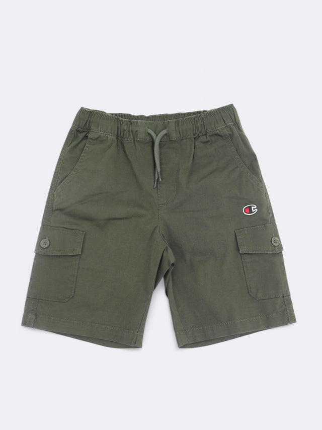 Image for Kid's Boy's Plain Cargo Short,Dark Olive