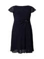 Image for Women's Cocktail Dress With Decorative Stone Trim,Navy