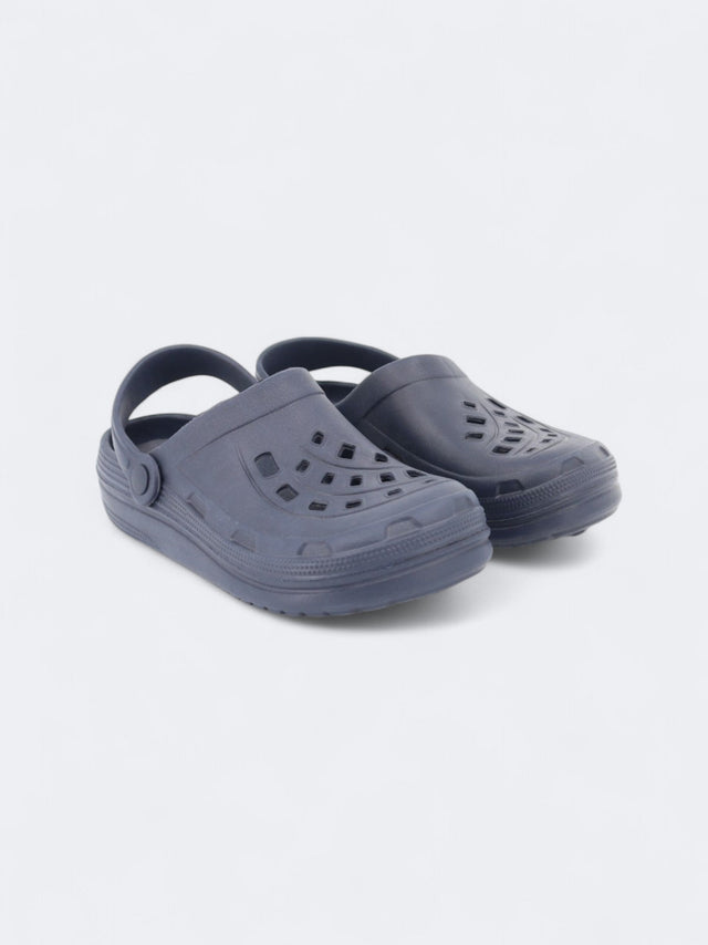 Image for Kid's Boy's Plain Slippers,Navy
