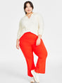 Image for Women's Flare Ankle Pants,Red