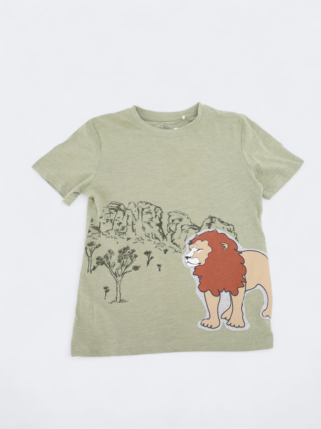 Image for Kid's Boy's Graphic Printed T-Shirt,Olive