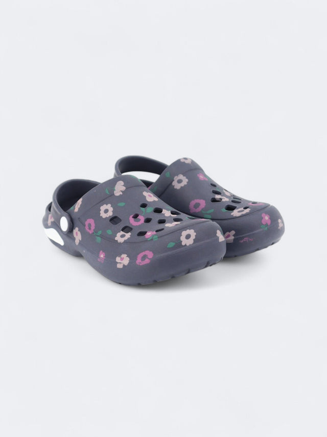 Image for Women's Floral Printed Slippers,Navy