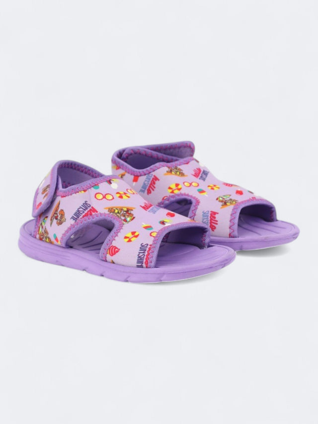 Image for Kids Girl's Graphic Printed Sandals,Purple