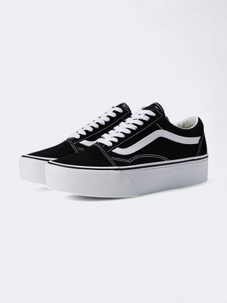 Image for Women's Textured Old Skool Skateform Sneakers,Black