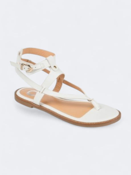 Image for Women's Tangie Ankle Strap Flat Sandals,White