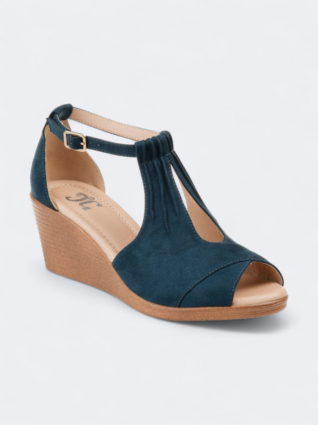 Image for Women's Textured High Heeled Sandals,Blue