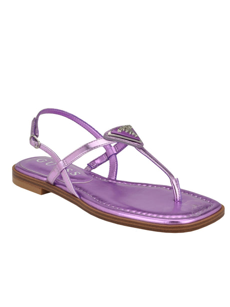 Image for Women's Rainey Logo Patched T-Strap Sandals,Purple