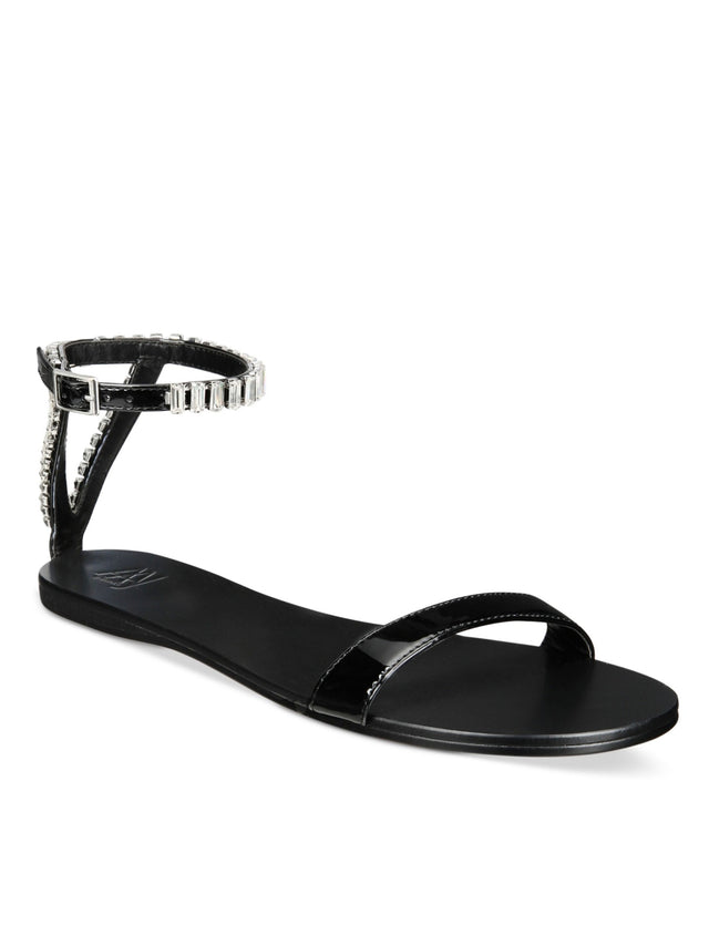 Image for Women's Viktoria Embellished Flat Sandals,Black