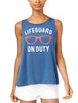 Image for Women's Graphic Printed Tank,Blue