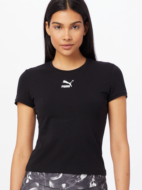 Image for Women's Brand Logo Printed T-Shirt,Black