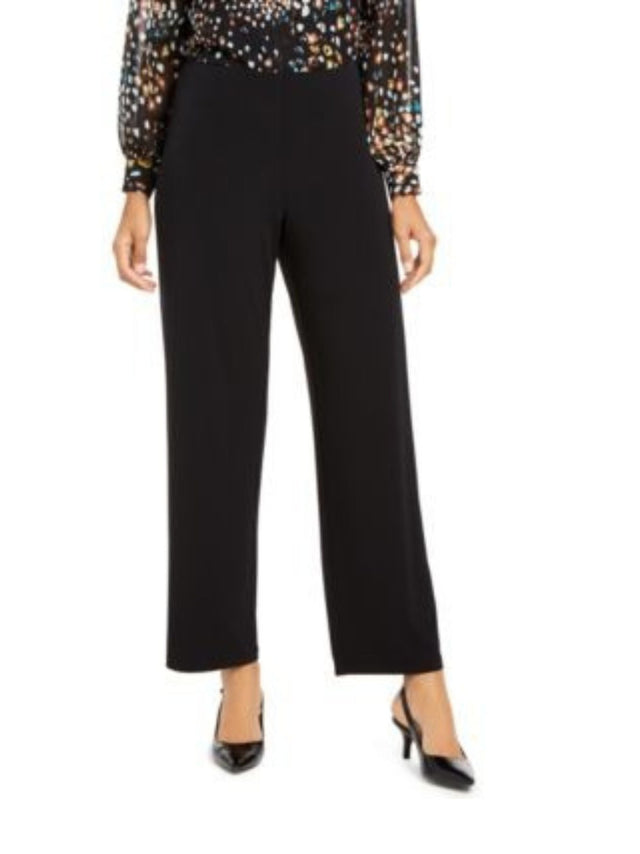 Image for Women's Plain Knit Wide Leg Pants,Black