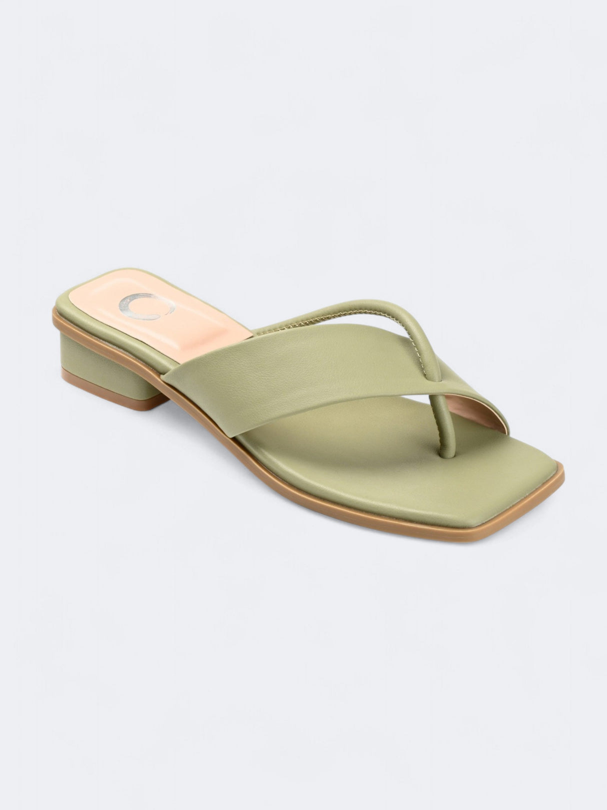 Image for Women's Mina Tru Comfort Foam Heeled Thong Sandals,Light Olive