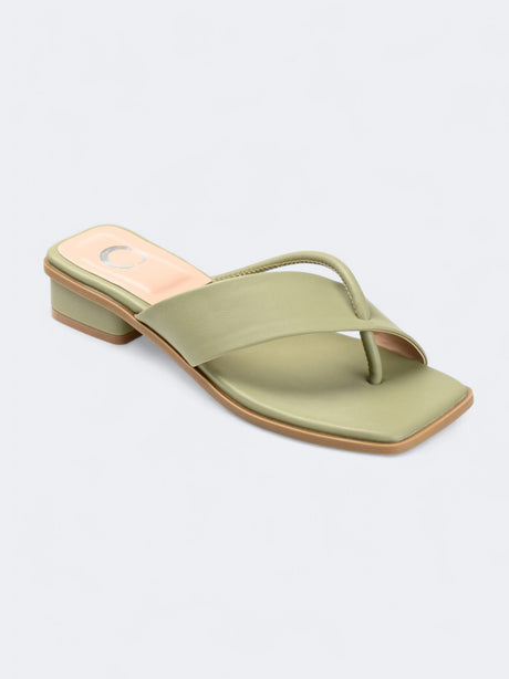 Image for Women's Mina Tru Comfort Foam Heeled Thong Sandals,Light Olive