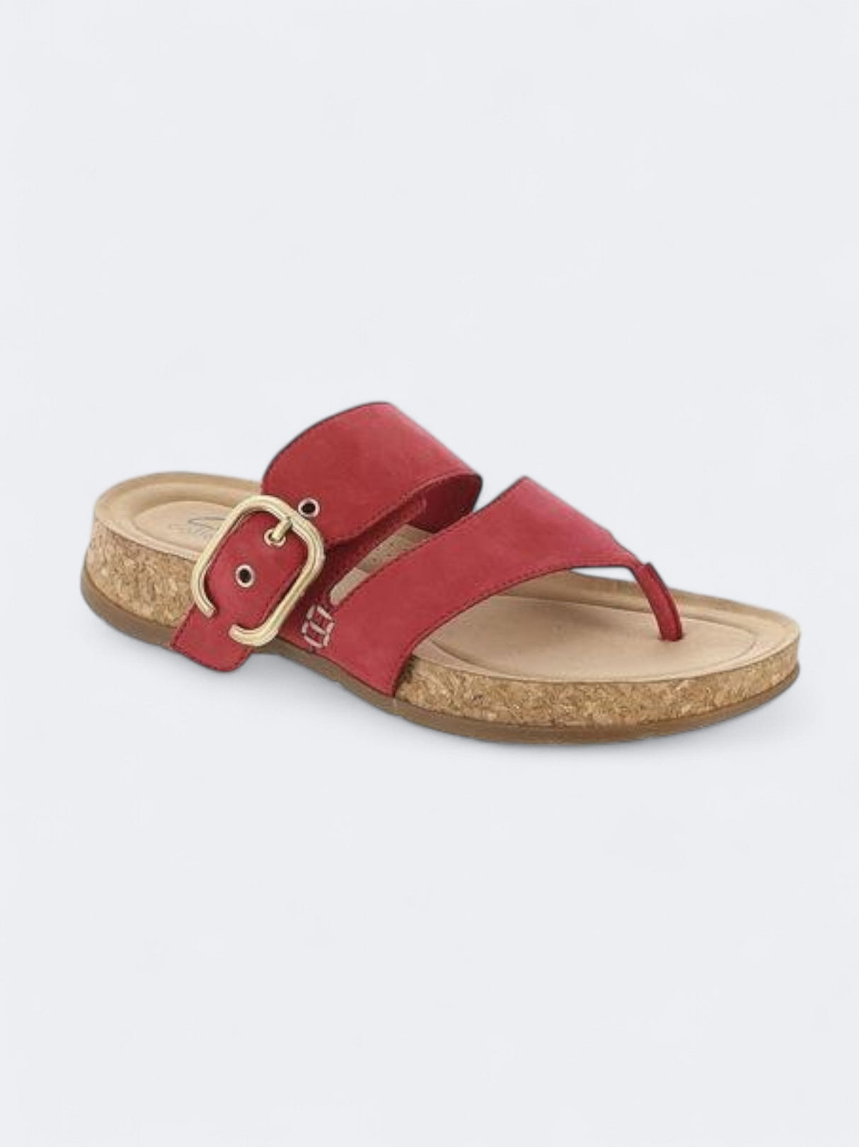 Image for Women's Faux Nubuck Slippers,Red