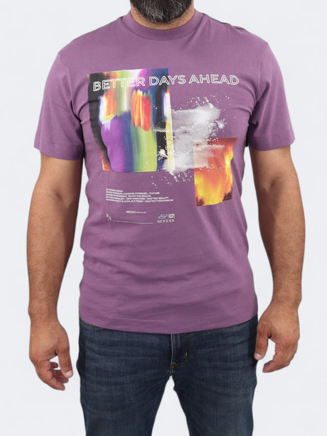 Image for Men's Printed T-Shirt,Purple