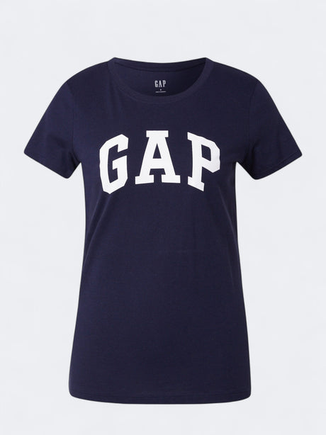Image for Women's Brand Logo Printed T-Shirt,Navy