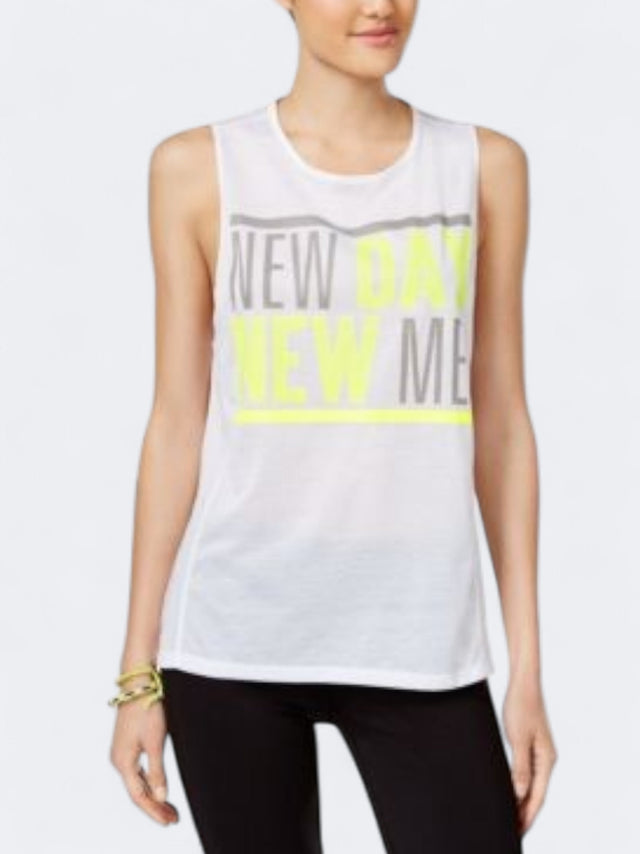 Image for Women's Textured Printed Harlow Workout Tank Top,White