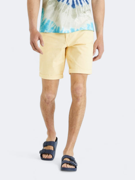 Image for Men's Plain Bochinobm Giallo Shorts,Light Yellow