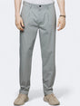 Image for Men's Plain Classic Loose Fit Pleated Trousers,Light Grey