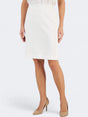 Image for Women's Textured Stretch Pencil Skirt,White