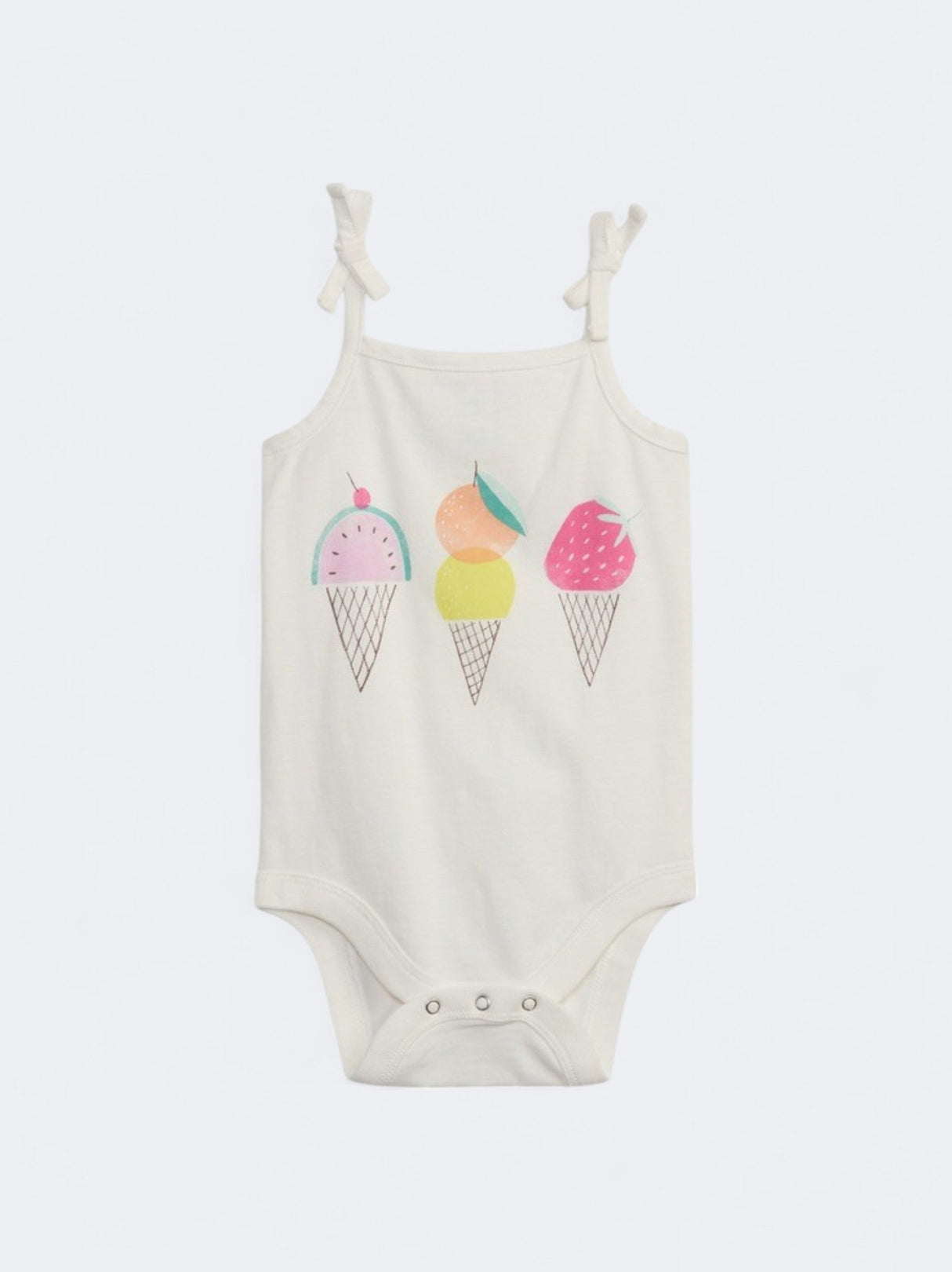 Image for Kid's Girl's Graphic Printed Bodysuit,White