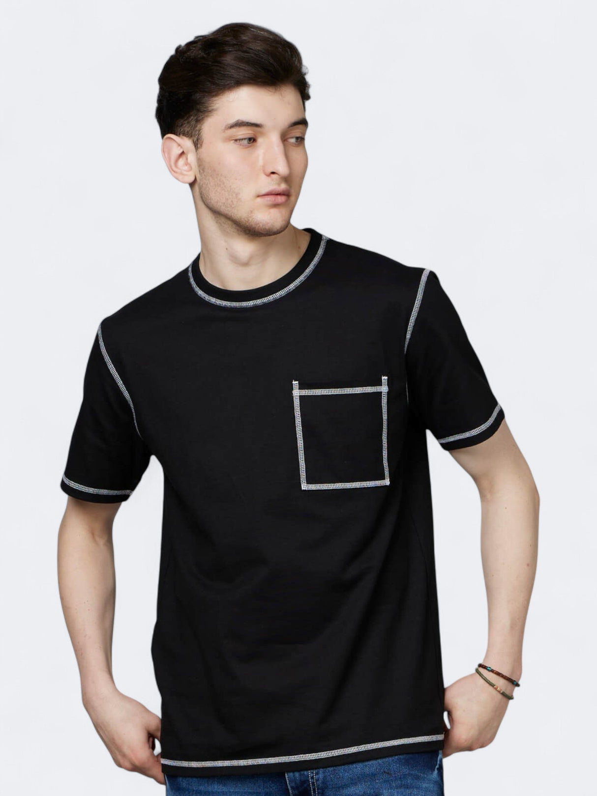 Image for Men's Plain T-Shirt,Black 